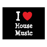 I love House Music heart custom personalised Postcard