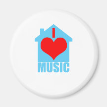 I Love House Music - Heart House Fridge Magnet