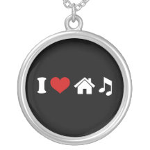 I Love House Music Pendants