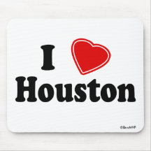I Love Houston Mouse Pad