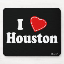 I Love Houston Mouse Pads