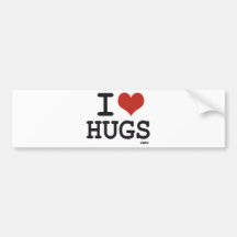 I love Hugs Bumper Stickers
