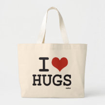 I love hugs canvas bag