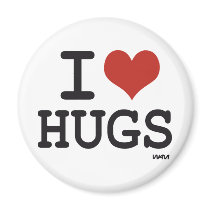 I love Hugs Fridge Magnet