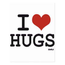 I love Hugs Post Cards