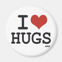 I love hugs refrigerator magnet