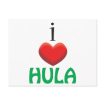 I LOVE HULA POST CARD