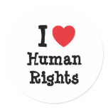 I love Human Rights heart custom personalised stickers