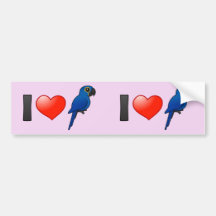 I Love Hyacinth Macaws Bumper Stickers