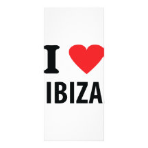 I love Ibiza icon Rack Card Design