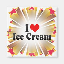 I Love Ice Cream Refrigerator Magnet