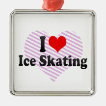 I love Ice Skating Christmas Ornaments