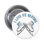 I Love Ice Skating Pinback Buttons