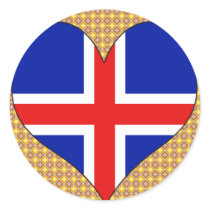 I Love Iceland Round Sticker