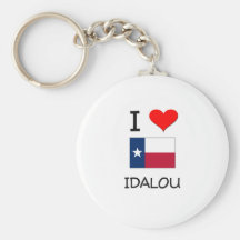 I Love Idalou Texas Keychain
