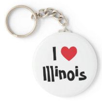 I Love Illinois keychains