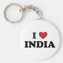 I Love India Key Chain