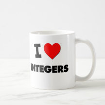 I Love Integers Coffee Mug