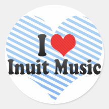 I Love Inuit Music Sticker