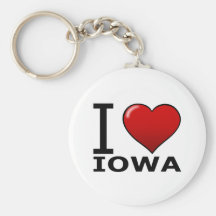 I LOVE IOWA KEY CHAINS