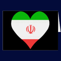 I Love Iran Heart cards