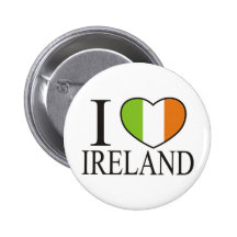 I Love Ireland Button