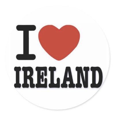 I LOVE IRELAND STICKER by senicaco