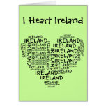 I Love Ireland With All My Heart (Symbolic Words) Card