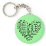 I Love Ireland With All My Heart (Symbolic Words) keychains