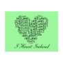 I Love Ireland With All My Heart (Symbolic Words) Post Cards