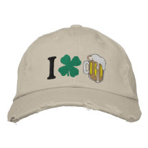 I Love Irish Beer Embroidered Hat