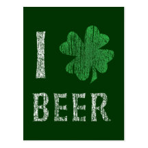I Love Irish Beer Postcard