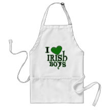 I Love Irish Boys Apron