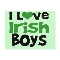 I love Irish Boys Postcard