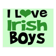 I love Irish Boys Postcard