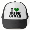 I Love Irish Girls hats
