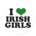 I Love Irish Girls stickers