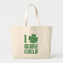 I Love Irish Girls Tote Bags