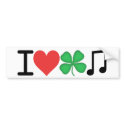 I Love Irish Music bumper stickers
