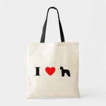 I Love Irish Water Spaniels Bag