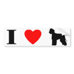 I Love Irish Water Spaniels Bumper Sticker