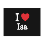 I love Isa heart T-Shirt postcards