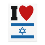 I Love Israel Gifts and Tees for Kids and Adults Postcards