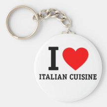 I Love Italian Cuisine Keychain