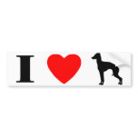 I Love Italian Greyhounds Bumper Sticker bumper stickers