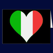 I Love Italy Heart cards