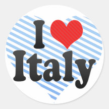 I Love Italy Stickers