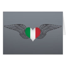 I Love Italy -wings Greeting Cards