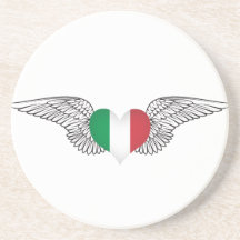 I Love Italy -wings Drink Coaster