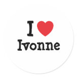 I love Ivonne heart T-Shirt stickers